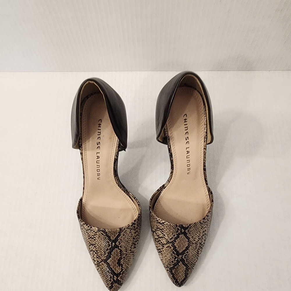 Chinese Laundry Black and Tan Heels